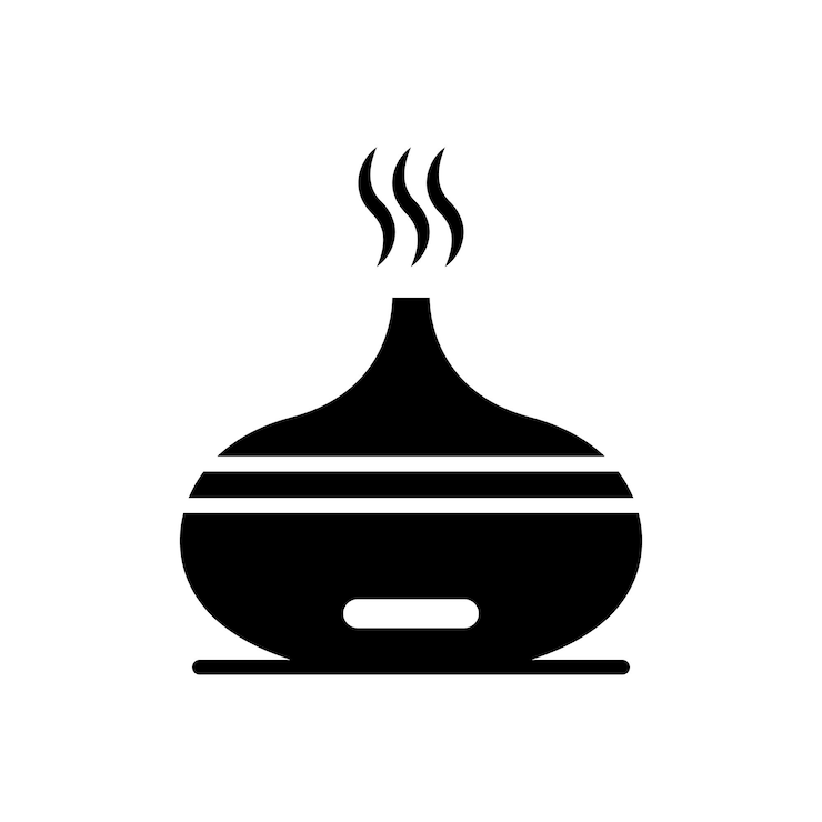 Vector diffuser icon set scent reed aromatherapy vector symbol in a black filled and outlined style air fragrance oil aroma sign
