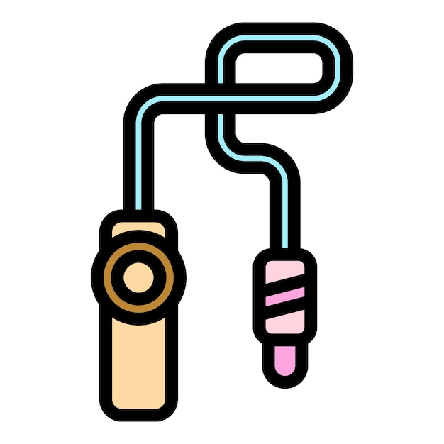 Icona dell'endoscopio per digestione profilo dell'icona del vettore dell'endoscopio per digestione piatto isolato