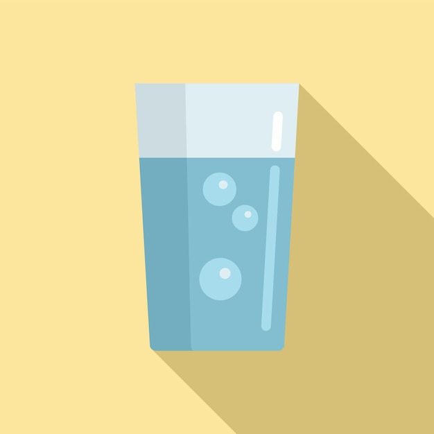 Vector digestion water glass icon flat illustration of digestion water glass vector icon for web design