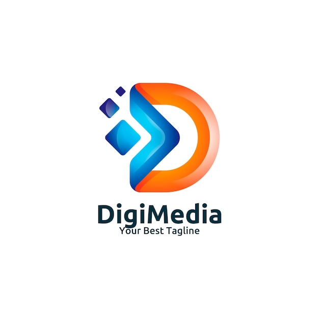 Vector digi media logo template