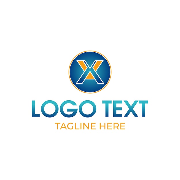 digitaal A- en X-logo-ontwerp