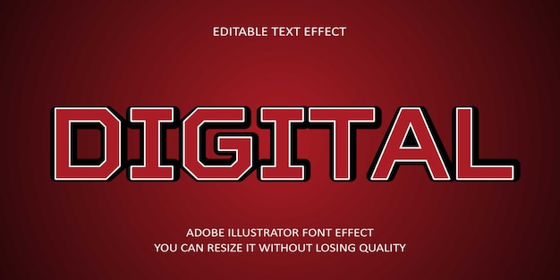 Digitaal bewerkbaar tekstlettertype-effect