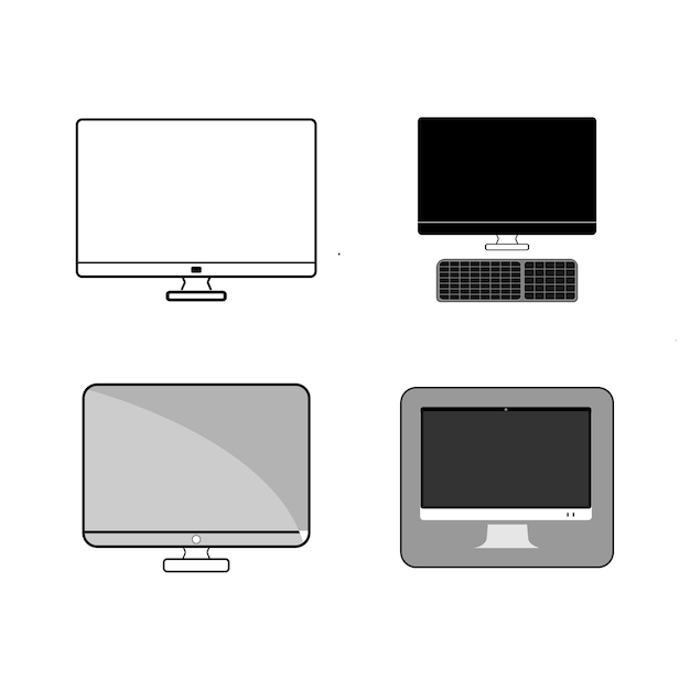 Digitaal computer vector icoon ontwerp