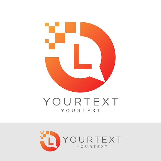 Vector digitaal consultant eerste letter l logo ontwerp