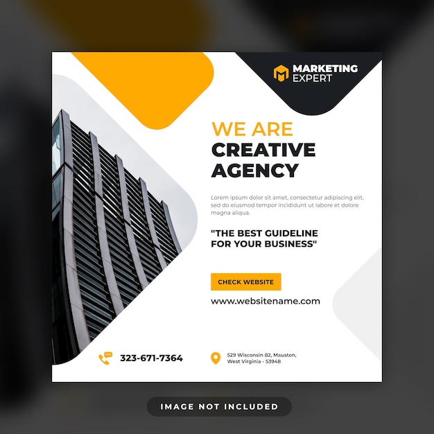 Digitaal creatief bureau clean instagram post of social media post template