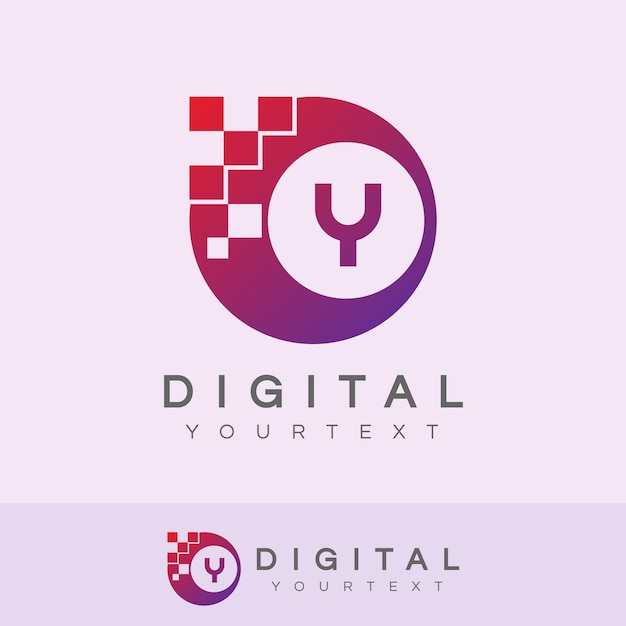 digitaal initiaal Letter A-logo ontwerp