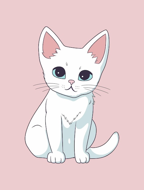 digitaal kunstwerk kat illustratie sticker t shirt logo stofontwerp
