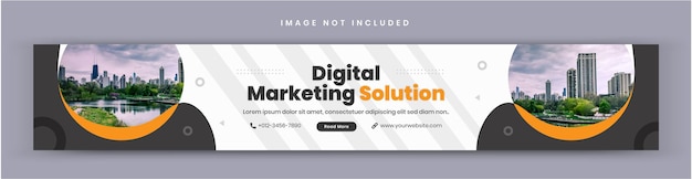 Digitaal marketingbureau en zakelijke flyer LinkedIn cover social media post banner