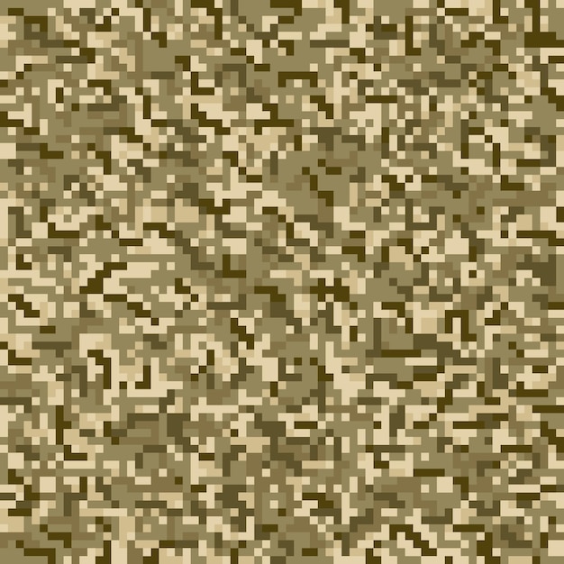 Digitaal pixelcamouflagepatroon Militaire textuur Abstract leger of jachtmaskerornament Vectorillustratie
