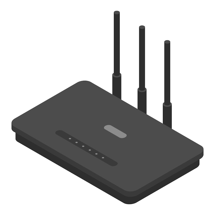 Vector digitaal routerpictogram isometrisch van digitaal router vectorpictogram voor webontwerp dat op witte achtergrond wordt geïsoleerd