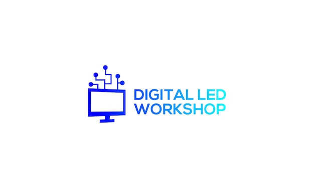 Vector digitaal tech-logo, digitale technologie-logo, computertechnologie-logo, technologie-logo