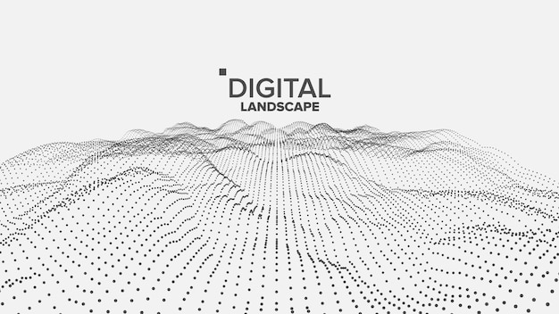 Digitaal wit landschap