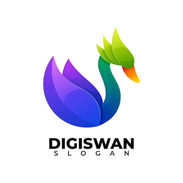 digitaal zwaan modern logo