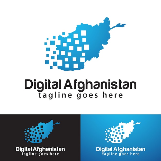 Digital Afghanistan logo design template