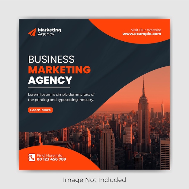 Digital agency corporate business marketing social media post template