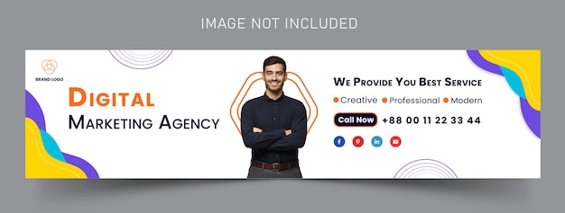 Digital Agency Expert LinkedIn Cover Banner Premium Template Design