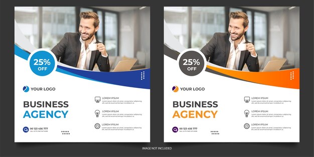 Vector digital agency social media post template