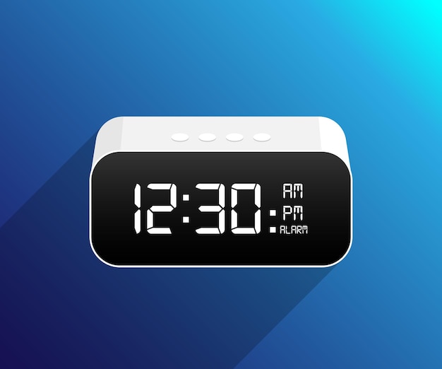 Digital alarm clock Vector Illustration