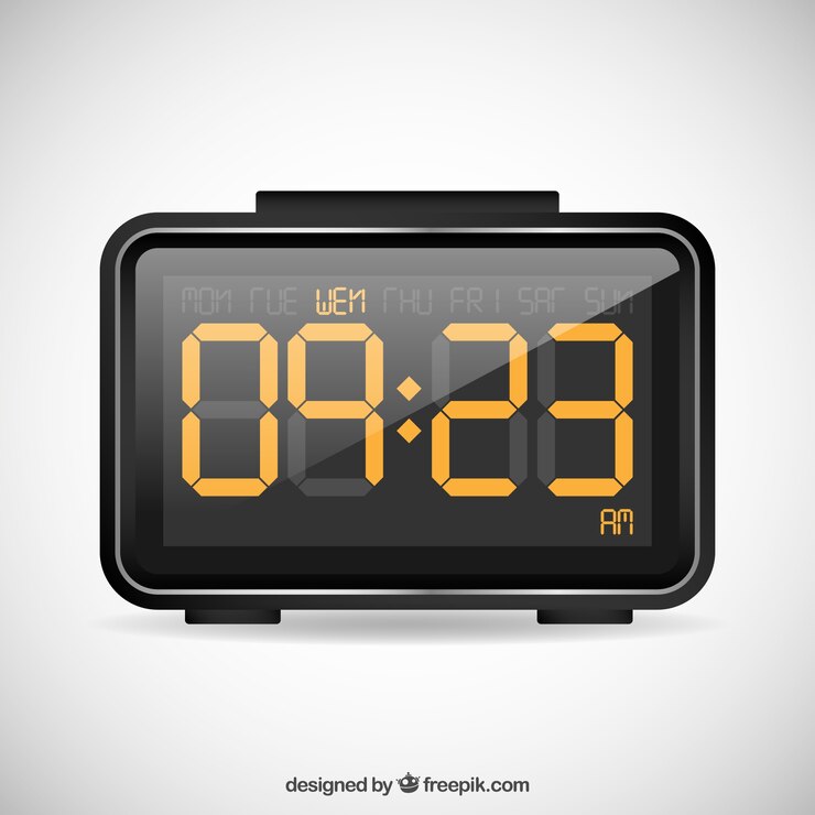Vector digital alarm clock
