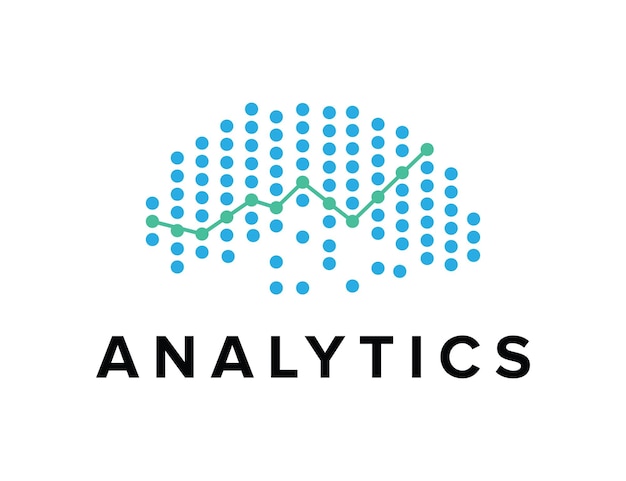 Vector digital analytics logo design