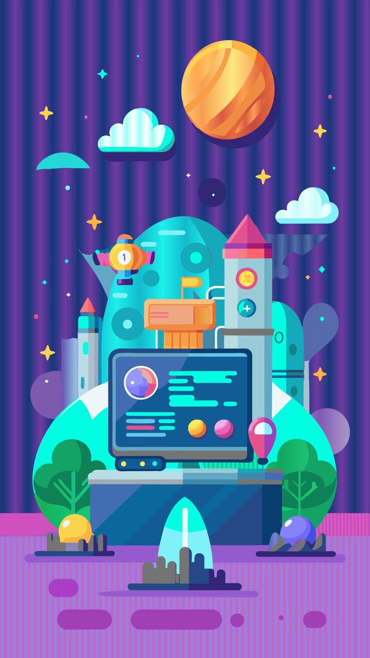 Vector digital art selected for the