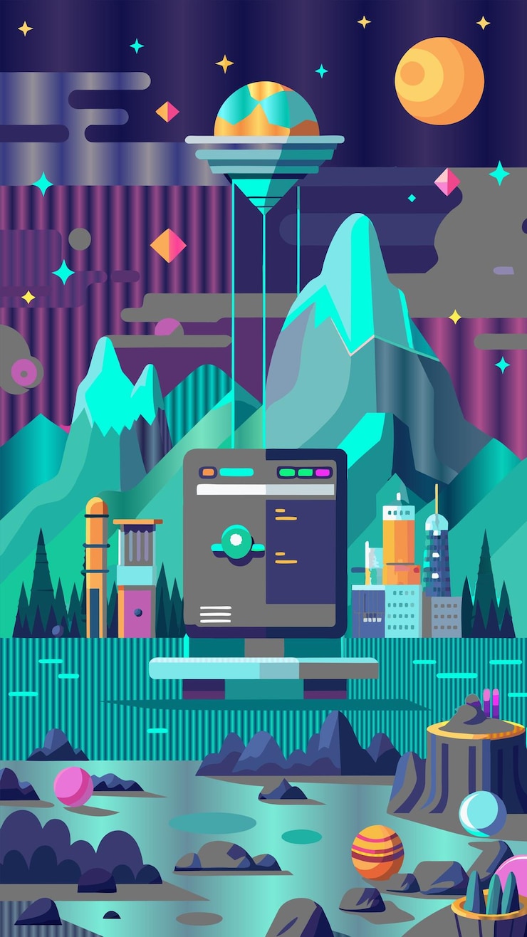 Vector digital art selected for the