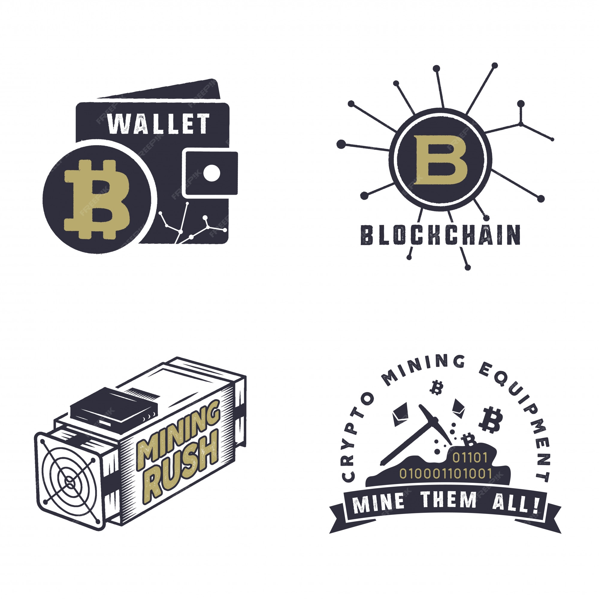 Premium Vector | Digital assets logos