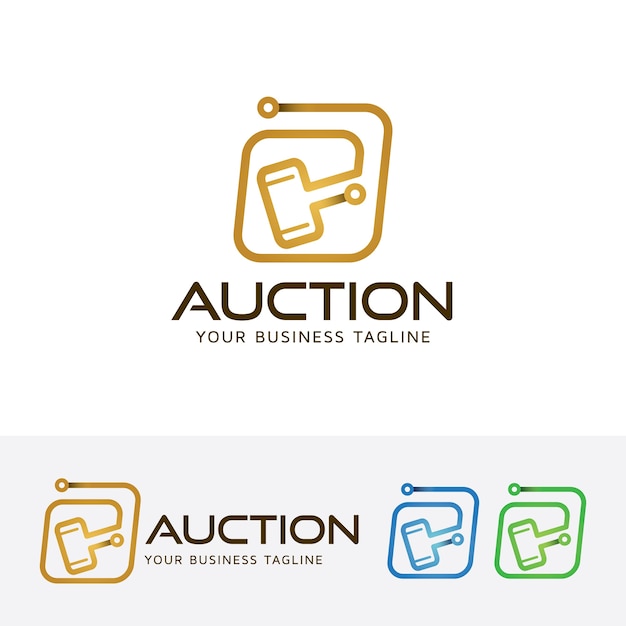 Digital auction logo template