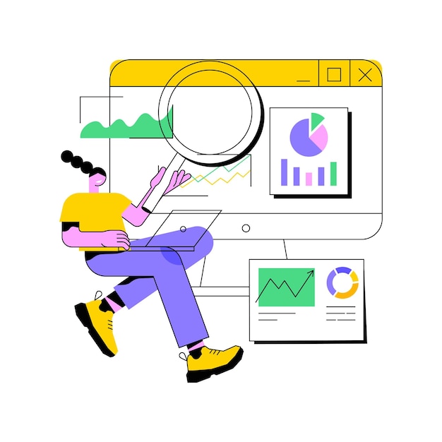 digital auditing abstract concept vector illustration