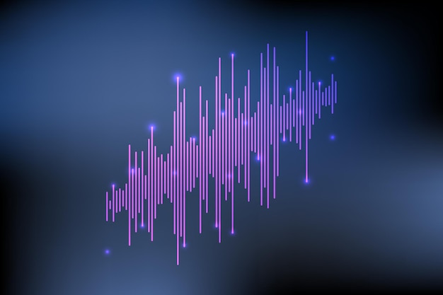 Vector digital background with sound wave or big data