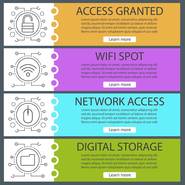 Digital banner templates set