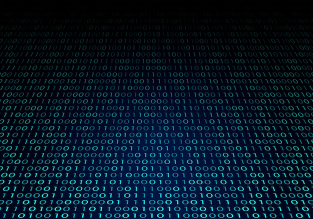 Digital  binary code background. Matrix style program. Random falling numbers.