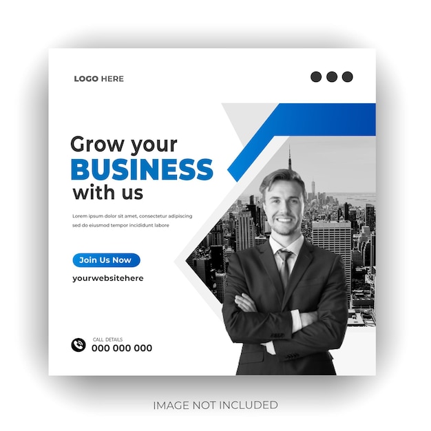 Шаблон пакета Boost Digital Marketing Agency Post for Business Growth (Агентство цифрового маркетинга для продвижения роста бизнеса)