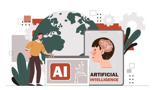 Cervello digitale ai moderne tecnologie e innovazioni apprendimento automatico e intelligenza artificiale
