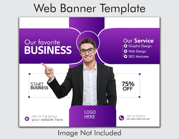 digital business advertisting web banner template