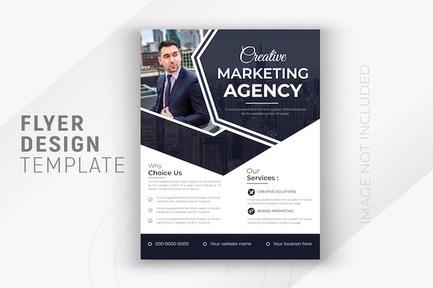 digital business agency and 2 color gradient clean background or marketing business multipurpose flyer layout design template