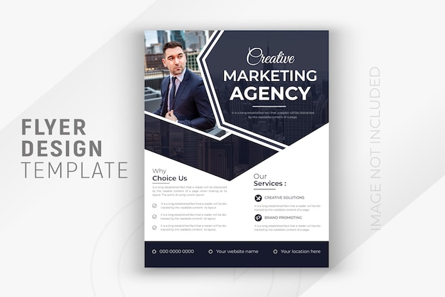 Vector digital business agency and 2 color gradient clean background or marketing business multipurpose flyer layout design template