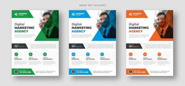 Digital business flyer design template