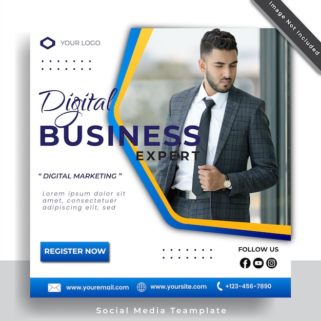 Digital business flyer or social media post template