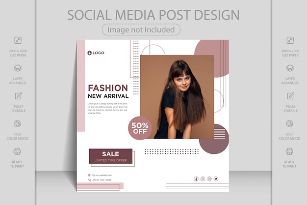 Digital business marketing agency and corporate social media sale post or banner template