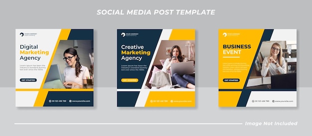 Modello di post instagram agenzia di marketing aziendale digitale