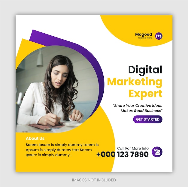 Digital business marketing agency instagram postweb banner design