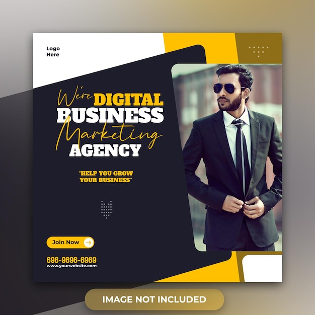 Digital Business marketing agency social media post template banner