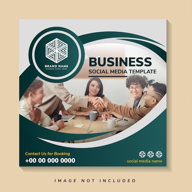 digital business marketing corporate agency social media ads feed post and fully editable vector