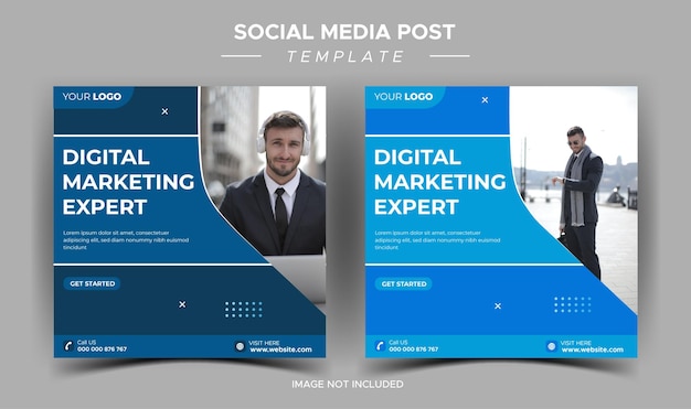 Digital business marketing expert instagram post template