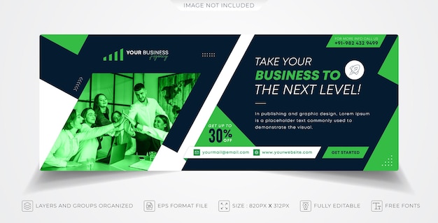 Digital business marketing facebook cover template design