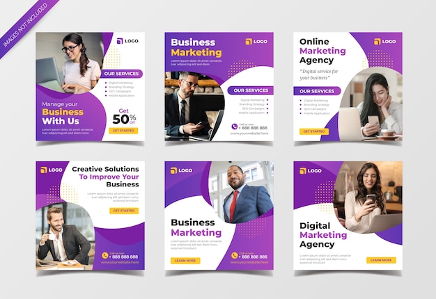 Digital business marketing instagram post collection template