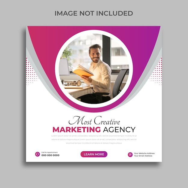 Digital business marketing Instagram post or Social media post Template