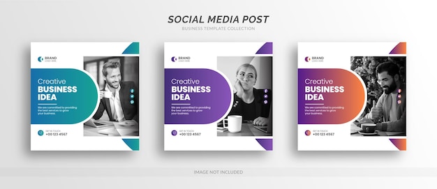 Vector digital business marketing promotion social media post web banner template