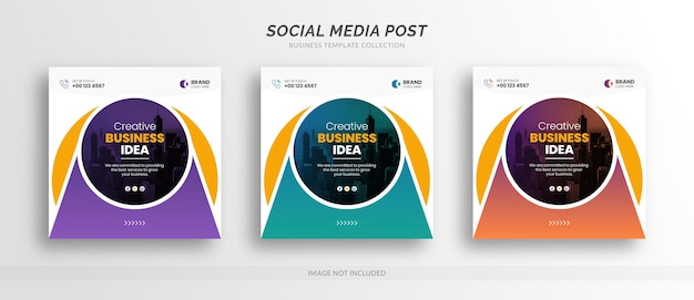 Vector digital business marketing promotion social media post web banner template